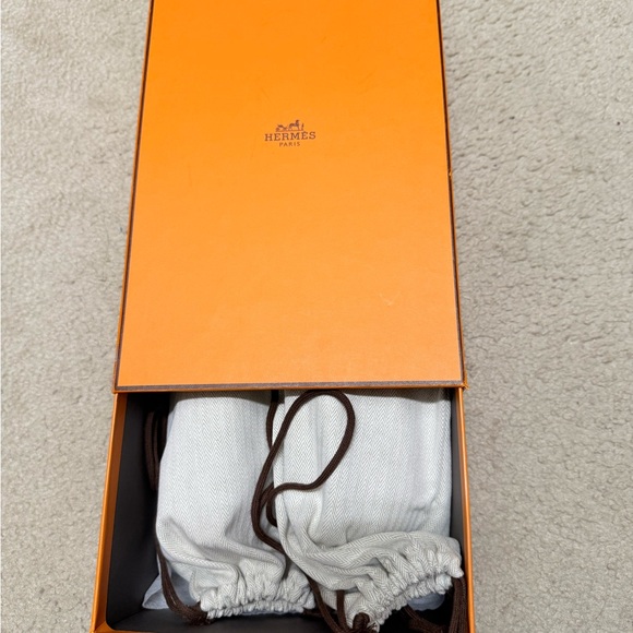 New Hermes Black Leather Slip-On Loafers - Picture 2 of 8